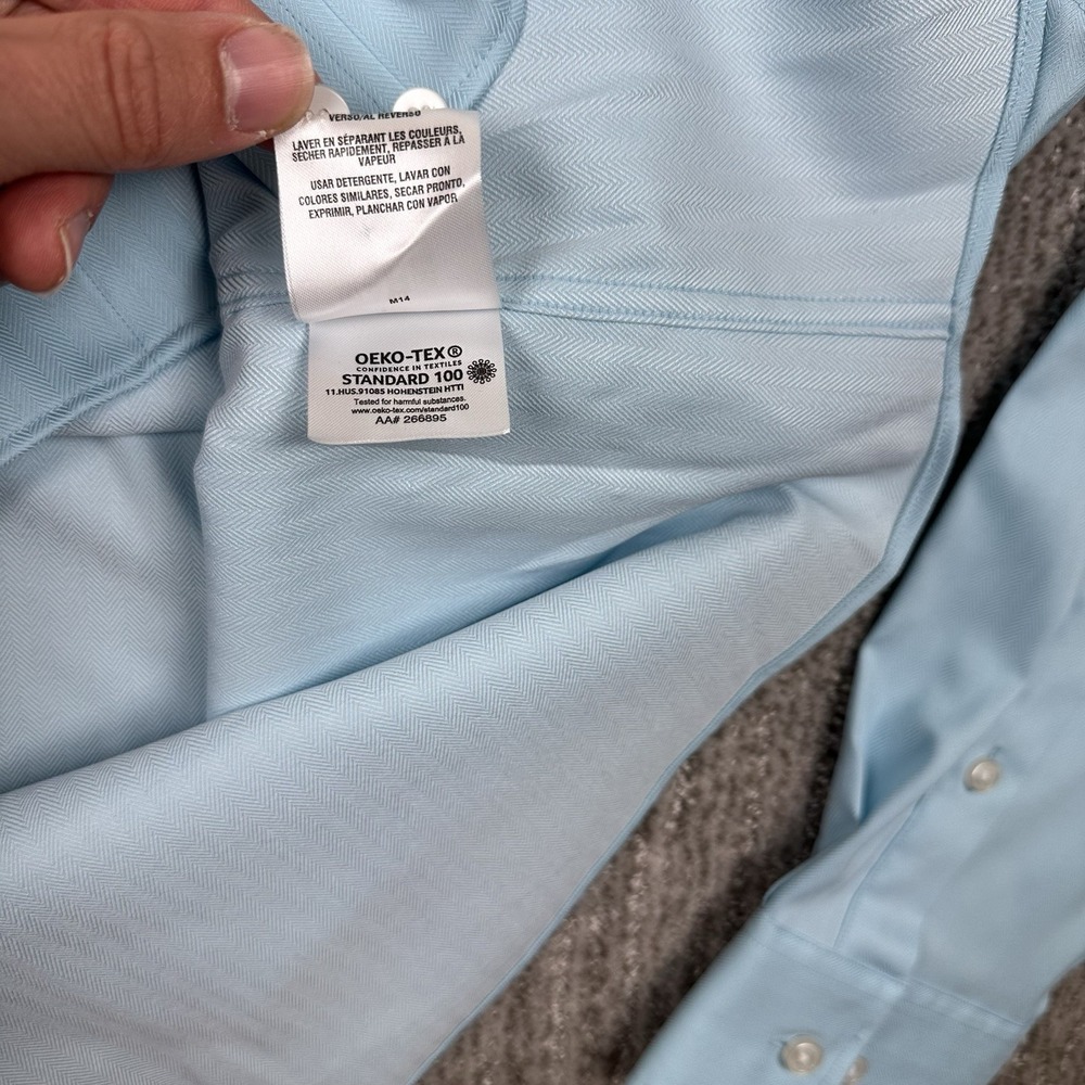 NWT Tommy Hilfiger Shirt The Flex Cool Athletic Fit Mens 2XL Blue Long Sleeve - Picture 9 of 12
